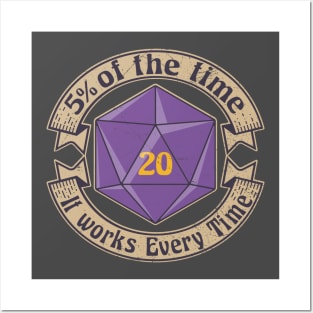 5 Percenter d20 v2 PURPLE Posters and Art